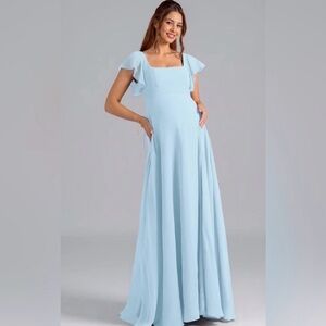 Azazie Sky Blue Bondi Bridesmaids Dress - Size A14